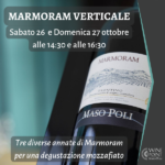 Evento degustazione Marmoram verticale 26 e 27 ottobre ore 16:30